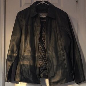 Wilsons Leather Quilted Black Jacket